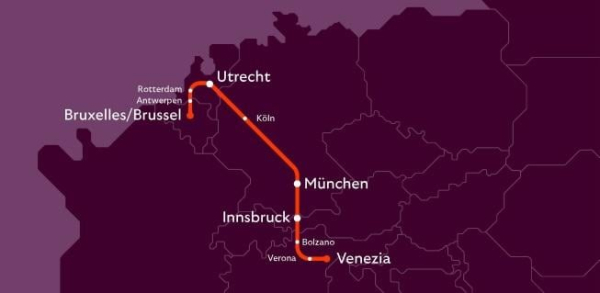 Через Альпи до моря: Брюссель і Венецію з'єднають новим прямим нічним поїздом Через Альпи до моря: Брюссель і Венецію з'єднають новим прямим нічним поїздом