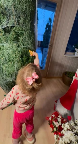 
Могилевская восхитила, как с 4-летней дочерью елку в доме ставила
