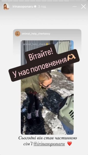Ирина Сопонару сообщила о пополнении в семье
Ирина Сопонару сообщила о пополнении в семье
