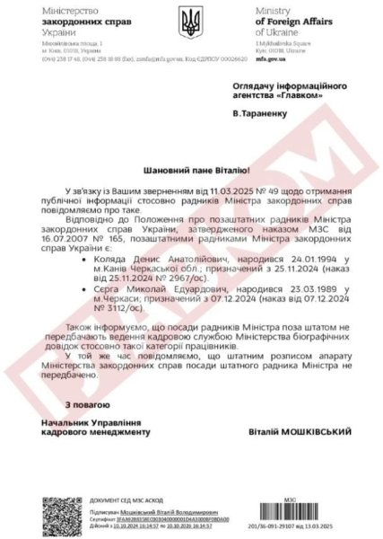 Музыкант Коля Серга возглавил должность советника министра иностранных дел
Музыкант Коля Серга возглавил должность советника министра иностранных дел