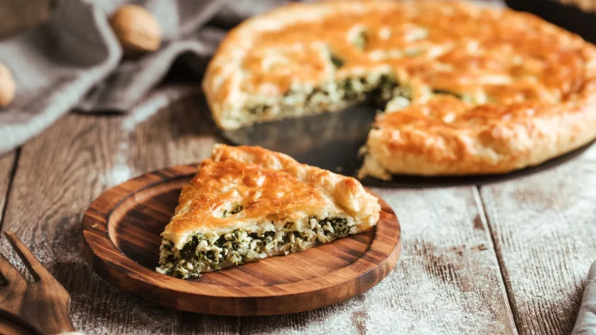 Как приготовить вкусный зелёный пирог с шпинатом и сыром