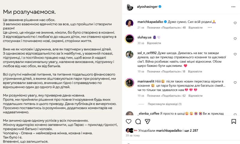 Тарас и Елена Тополя разводятся после 12 лет брака: что будет с опекой над детьми и как поделили имущество