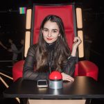 Анна Тринчер в студии шоу «Голос. Діти», архивное фото 2017 года