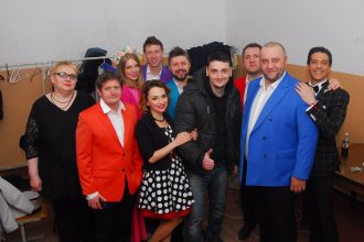 Актёры «Дизель Студио», среди них Марина Поплавская, Мелитополь, 2018